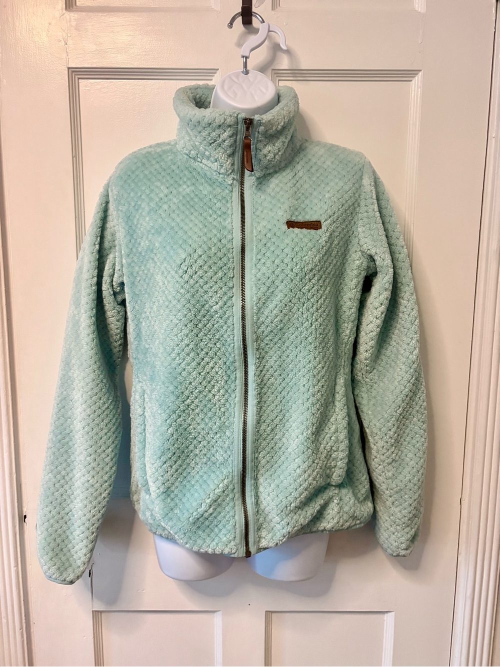 Cozy Teal Plush Full-Zip Teddy Jacket
